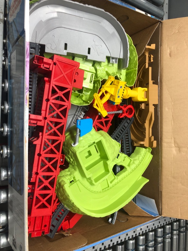 Photo 2 of (PARTS ONLY)Fisher-Price Thomas and Friends Multi-Level Train Set with Thomas and Percy Trains plus Harold and 3 Cranes, Super Tower?