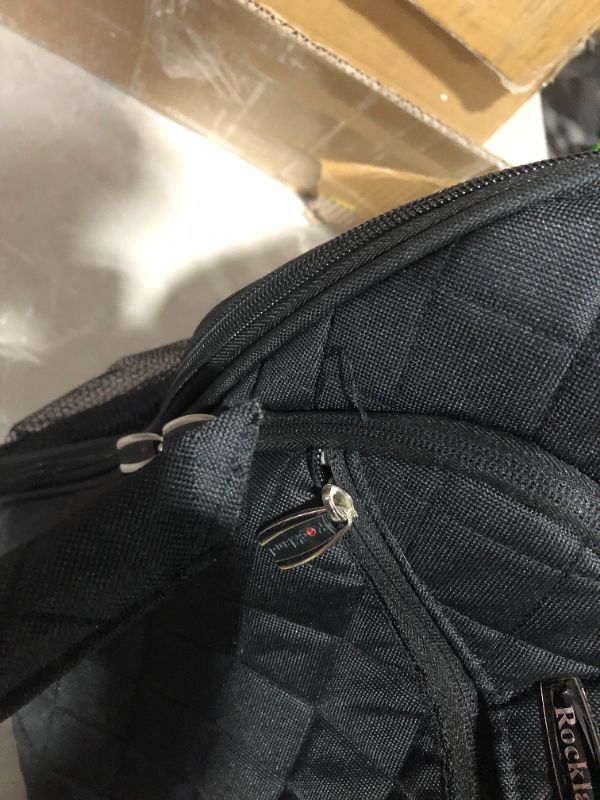 Photo 4 of ***STRAP DAMAGED - SEE PICTURES***
Rockland Melrose Upright Wheeled Underseater Carry-On Luggage, Black, 15-Inch