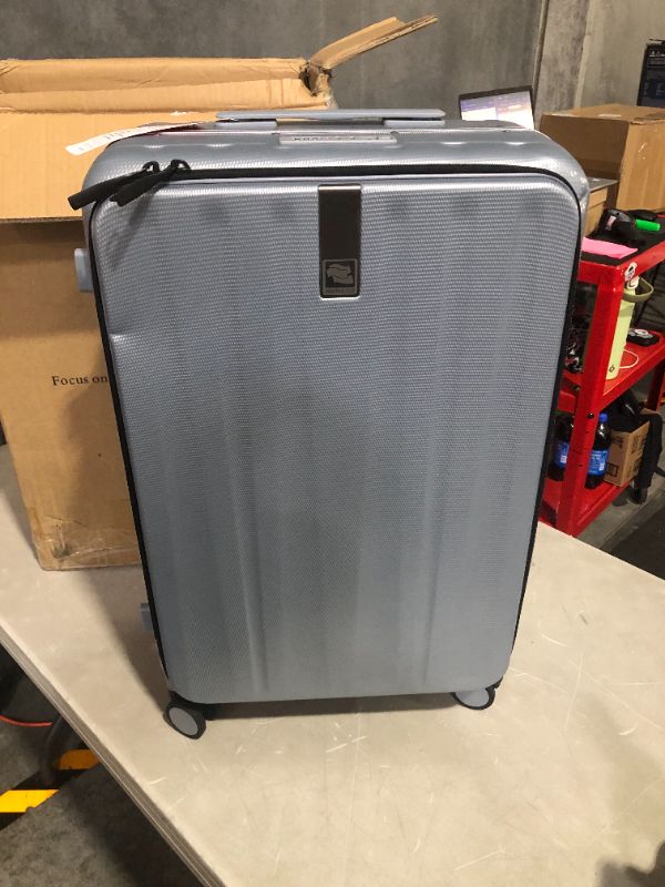 Photo 2 of ***DENTED - SEE PICTURES***
Hanke Luggage Hardside Suitcase with Wheels & Front Opening, 24in Gray/Blue