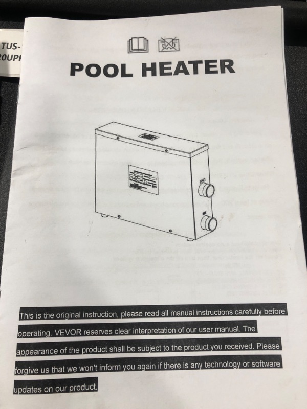 Photo 5 of VEVOR Electric Pool Heater 11KW 240V Swimming Pool Electric Heater Water Bath Heater Electric Digital fit for Thermostat, fit for Max 1981 Gallon Pool Equipment,Note:You Must Wire This Item Yourself
