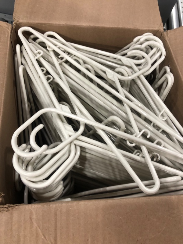 Photo 2 of  Bulk Pack Plastic Tubular Hangers, Made in USA, Ivory (Pack of 144)