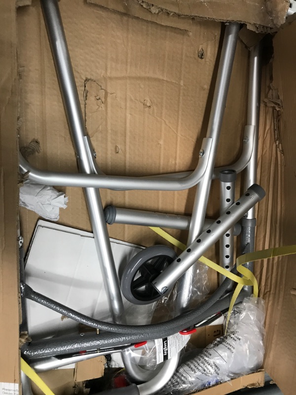 Photo 1 of Drive Medical 10210-1 Deluxe 2-Button Folding Walker with Wheels
