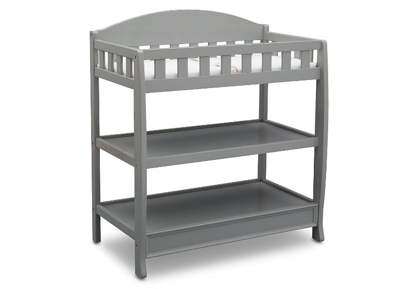 Photo 1 of Delta Children Infant Changing Table with Pad, Grey and Waterproof Baby