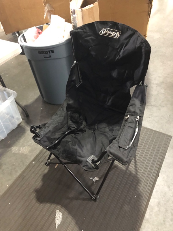 Photo 3 of ***ARMREST SNAPPED - SEE PICTURES***
Coleman Portable Camping Chair with 4-Can Cooler, Black