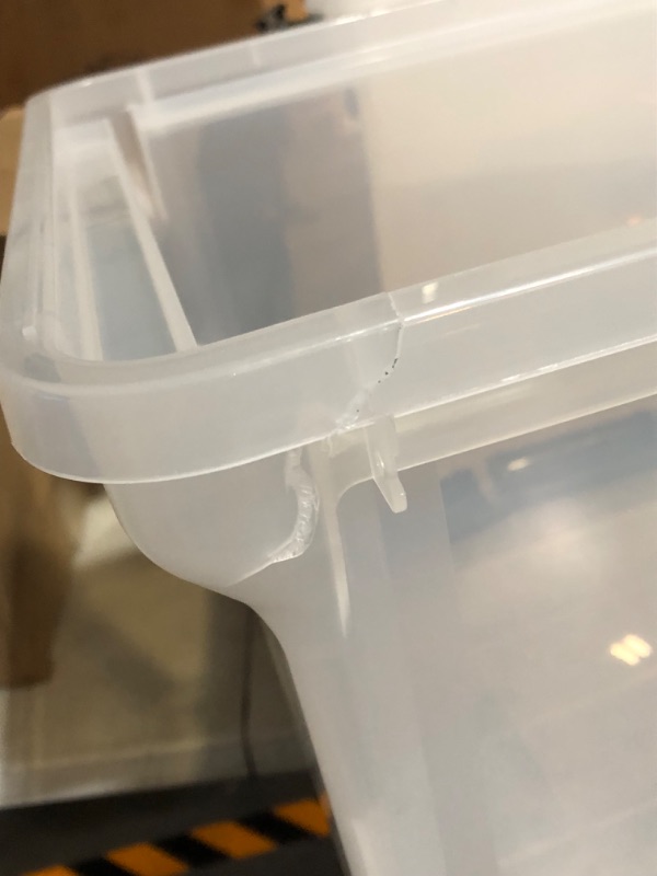 Photo 1 of **MAJOR DAMAGE**
IRIS USA 32 Quart WEATHERPRO Letter Size Portable File Box 4 Pack