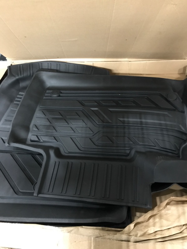 Photo 2 of HALIVEID Floor Mats Compatible with Ford Explorer 2019-2021, Black TPE Car Floor Mats Includes 1st and 2nd Row : Front, Rear, Full Set Liners, All Weather Guard Waterproof Floor Mats FORD-EXPLORER-2019-5pc