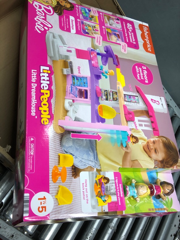 Photo 2 of Barbie Little DreamHouse by Fisher-Price Little People, Interactive Toddler playset with Lights, Music, Phrases, Figures and Play Pieces