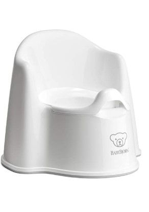 Photo 1 of BabyBjörn Potty Chair, White/Grey 