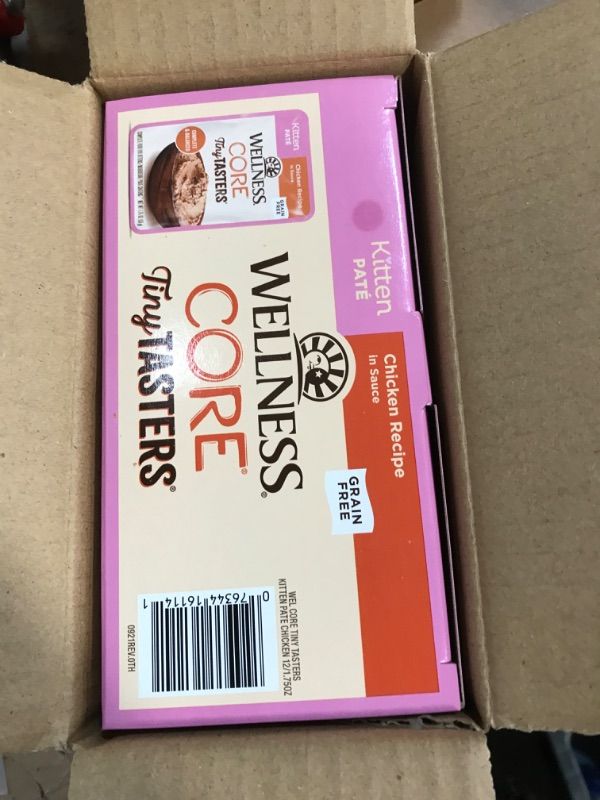 Photo 3 of **EXPIRES DEC2023** Wellness CORE Tiny Tasters Wet Kitten Food, Complete & Balanced Natural Pet Food, Made with Real Meat, 1.75-Ounce Pouch, 12 Pack (Kitten, Chicken Pate)