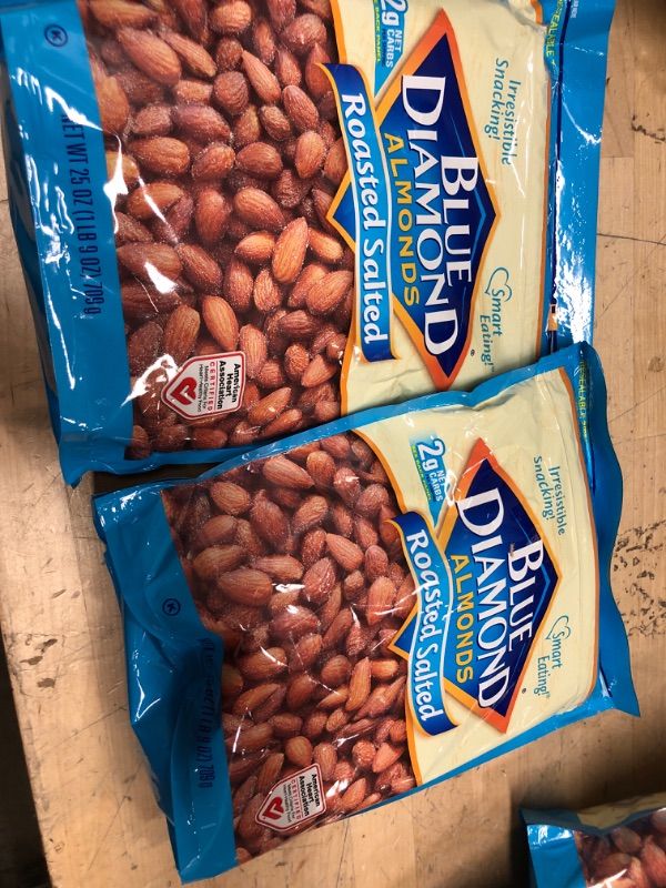 Photo 2 of 

















DE4C 23/23-2 pack-Blue Diamond Almonds Roasted Salted Snack Nuts, 25 Oz Resealable Bag (Pack of 1)