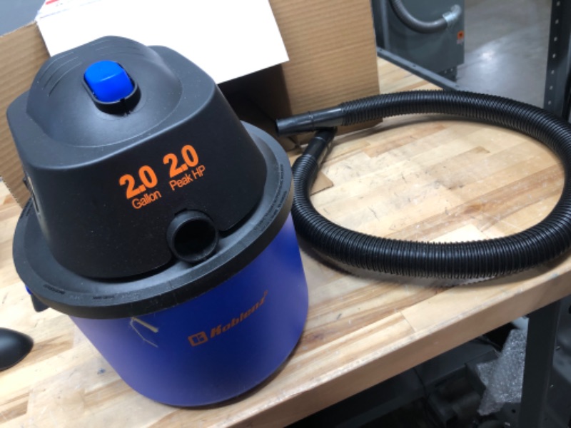 Photo 2 of ***Parts Only**Koblenz WD-2L Portable Wet-Dry Vacuum, 2.0 Gallon/2.0HP Compact Lightweight, Blue+Black 5 Year Warranty