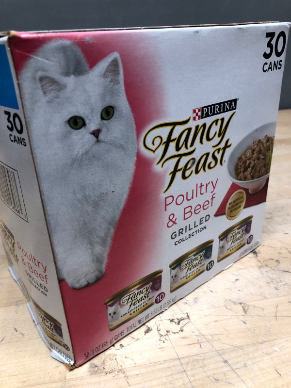 Photo 2 of  EXP MDATE APR 2025Purina Fancy Feast Gravy Wet Cat Food Variety Pack, Poultry & Beef Grilled Collection - 3 Ounce (Pack of 30) Grilled Poultry & Beef (30) 3 oz. Cans