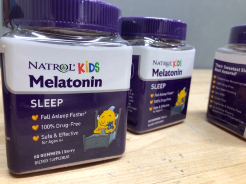 Photo 2 of * SET OF 3* Kids Melatonin Sleep Support Gummies Berry EXP DATE 01/2024