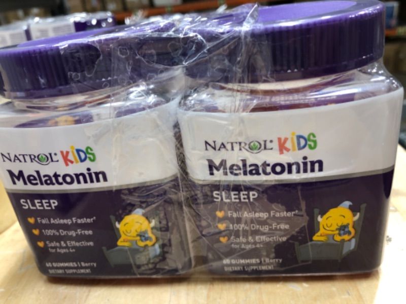 Photo 2 of * SET OF 2* EXP DATE 01/2024* Kids Melatonin Sleep Support Gummies Berry