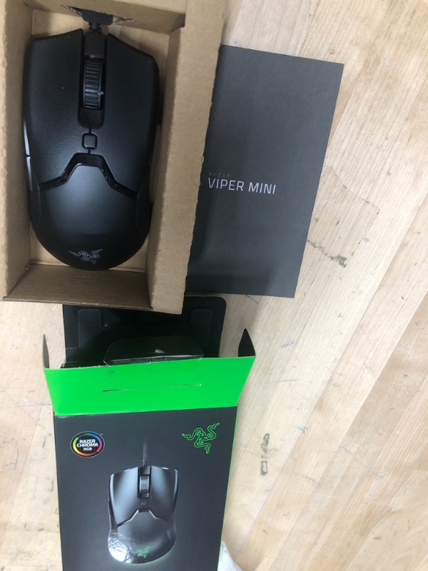 Photo 2 of Razer Viper Mini Ultralight Gaming Mouse: Fastest Gaming Switches - 8500 DPI Optical Sensor - Chroma RGB Underglow Lighting - 6 Programmable Buttons - Drag-Free Cord - Classic Black