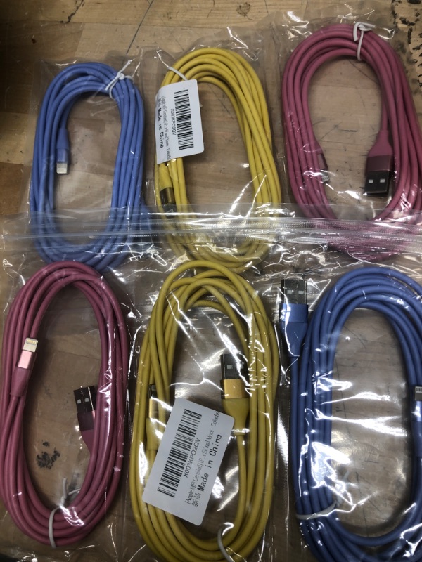 Photo 2 of * SET OF 2* [Apple MFi Certified] iPhone Charger 3Pack 10FT Lightning Cable Fast Charging iPhone Charger Cord Compatible with iPhone 14 13 12 11 Pro Max XR XS X 8 7 6 Plus SE and More - Colorful
