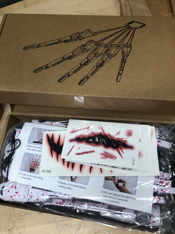 Photo 2 of * SET OF 2* WAASII Halloween Articulated Fingers, Scary Cosplay Accessories, Articulated Finger Extensions Fits All Finger Sizes, As Flexible as Your Own Fingers, Scary Cosplay Accessories