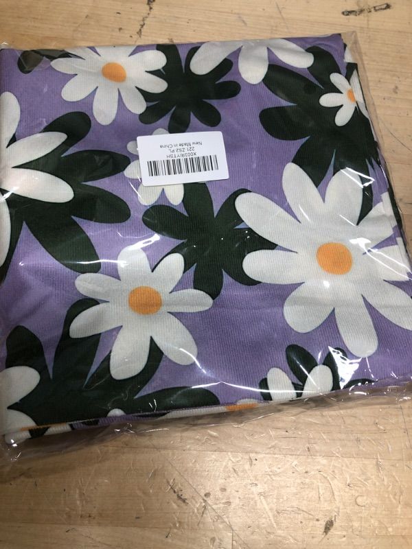 Photo 1 of  Purple 18x18 Inch Spring Summer Cottagecore Pillowcase Set of 2
