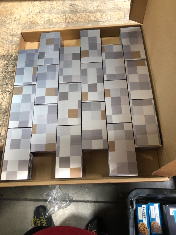 Photo 2 of 10PCS Peel and Stick Backsplash Metallic Mosaic Room PVC Tiles for Kitchen Bathroom