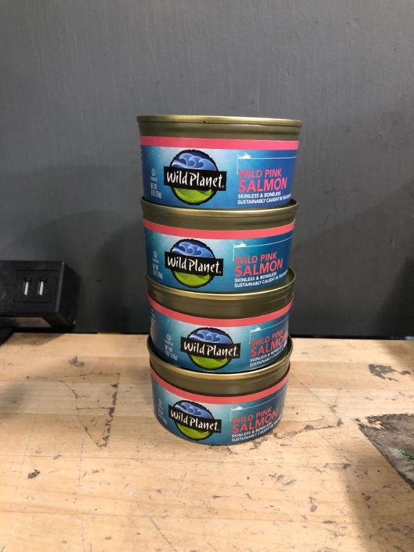 Photo 1 of *6/2024* 4 PACK Wild Planet Salmon, Wild Pink - 6 oz