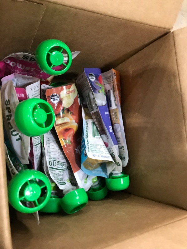 Photo 2 of **EXP DATE 01/03/2025!! Sprout Organic Baby Food, Stage 4 Toddler Pouches, 8 Flavor Power Pak and Smoothie Sampler, 4 Oz Purees 12 Count (Pack of 1)