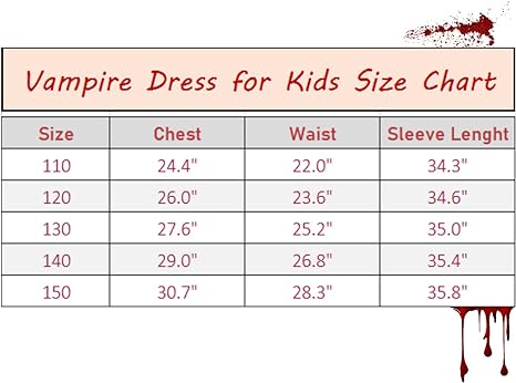 Photo 2 of Vampire Girls Halloween Costumes Royal Deluxe Halloween Costume Outfit Gothic Vampiress Vampire Choker Kids Role Play Dress size 120 (see [pictures)