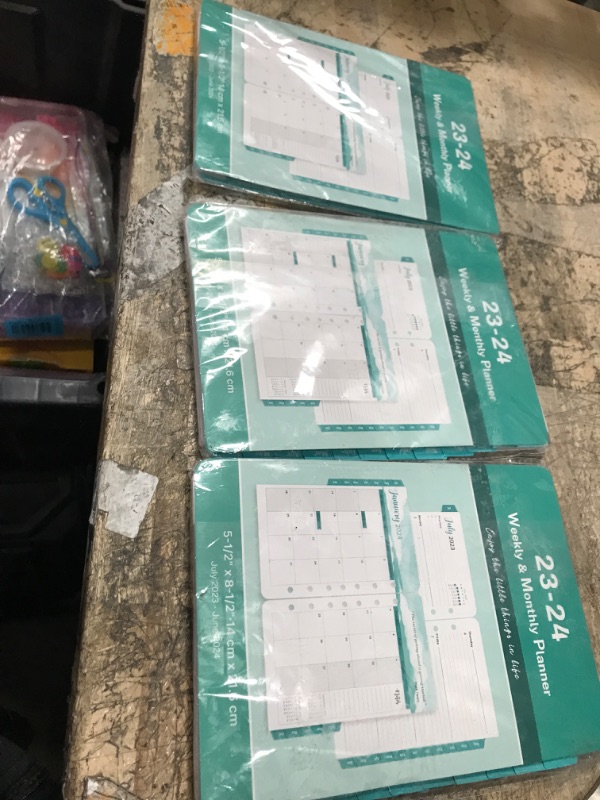 Photo 2 of 2pcks of 2023-2024 Planner Refills - Planner Refills 2023-2024 from July 2023 - June 2024, A5 Planner Inserts 2023-2024, 5.5 x 8.5 inch, 7 Holes, 2023-2024 Weekly & Monthly Planner Refills, A5 Planner Refills - Watercolor Ink