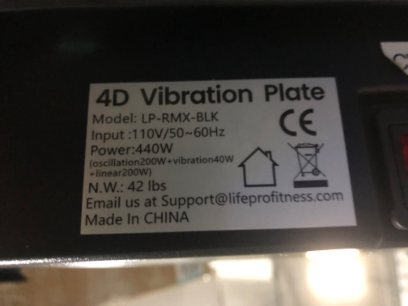 Photo 6 of *PARTS* *SEE CLERK NOTES* LifePro Rumblex 4D Vibration Plate Exercise Machine *USED*