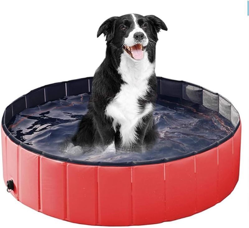 Photo 1 of 
Portable Collapsible Pet Bathing Tub, Foldable Dog Swimming Pool Bathtub Play Pool Outdoor Indoor Bathing Pool for Dogs Baby Kid