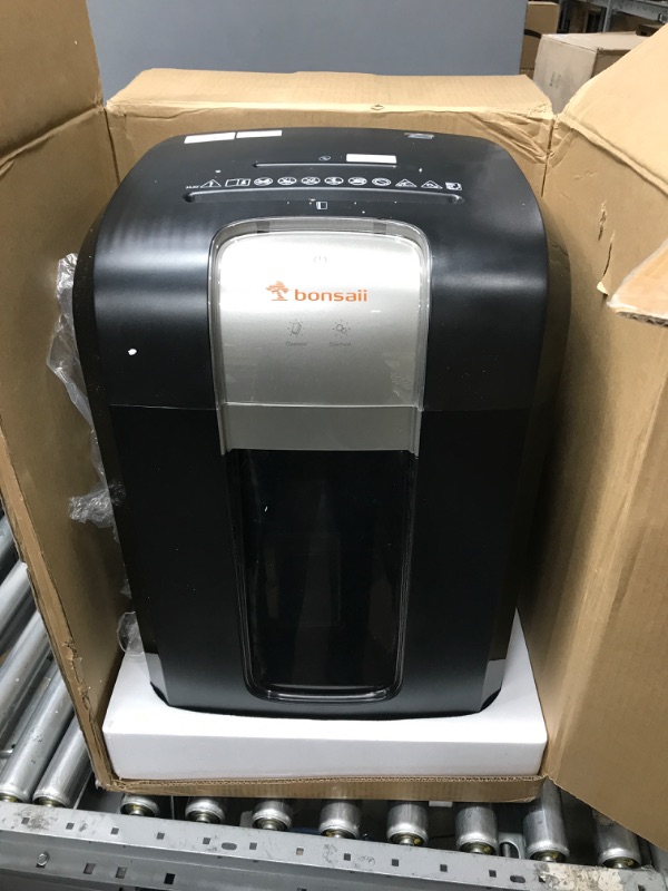 Photo 1 of Bonsaii EverShred Pro 3S30 18-Sheet Cross-Cut Heavy Duty Shredder with 240 Minutes Running Time, 7.9 Gallons Pullout Wastebasket and 4 Casters, Black