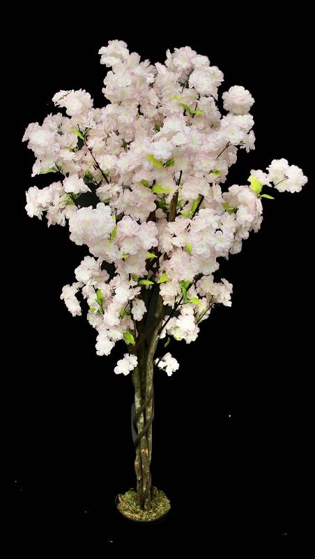 Photo 1 of 
AMERIQUE 5 Feet Gorgeous & Lifelike Cherry Blossom Artificial Tree, with Nursery Pot, Real Touch Tech, 60", Pink and Green - AMT30189
