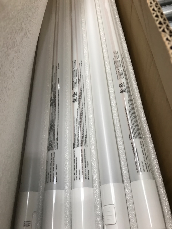 Photo 3 of 20 Pack 3CCT 4FT LED T8 Hybrid Type A+B Light Tube, 18W, 4000K/5000K/6500K Selectable, Plug & Play or Ballast Bypass, Single or Double End Powered, 2300lm, Frosted Cover, T8 T10 T12, 120-277V, UL, FCC