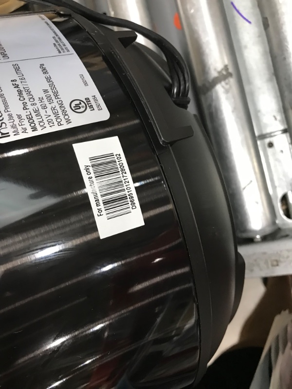 Photo 1 of Instant Pot Pro Crisp 11-in-1 Air Fryer and Electric Pressure Cooker Combo with Multicooker Lids that Air Fries, Steams, Slow Cooks, Sautés, Dehydrates, & More, Free App With Over 800 Recipes, 8 Quart 8QT Crisp(Black)