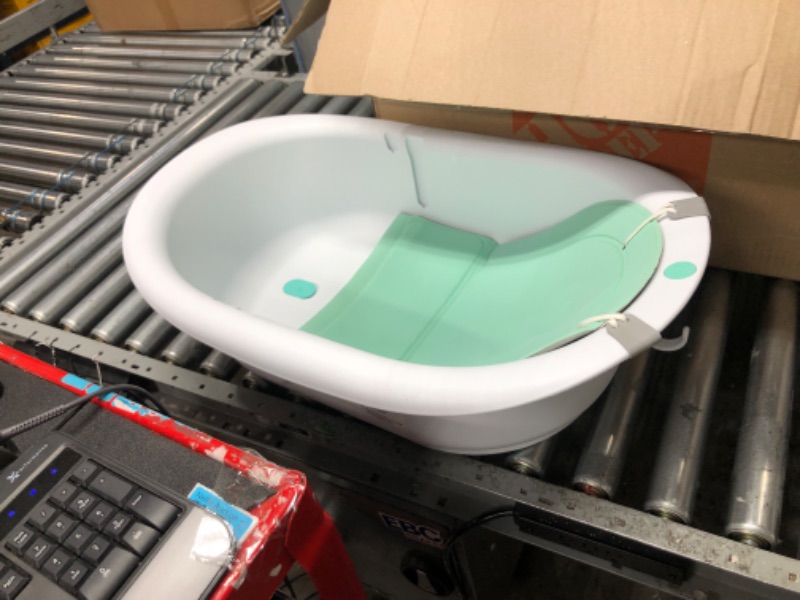 Photo 2 of 4-in-1 Grow-with-Me Bath Tub by Frida Baby Transforms Infant Bathtub to Toddler Bath Seat with Backrest for Assisted Sitting in Tub