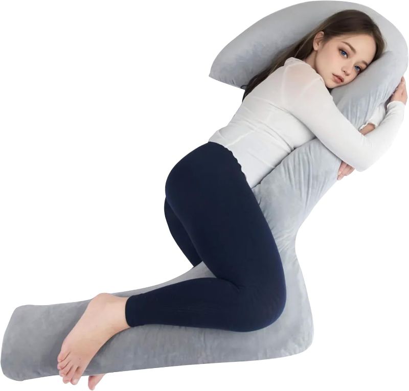 Photo 1 of 
SAHEYER Side Sleeper Pillows for Adults, Memoery Foam Cuddle Pillow, Swan Pregnant Pillow for Women, 3-Shaped Long Body Pillow Support Pregnancy - for Back,...