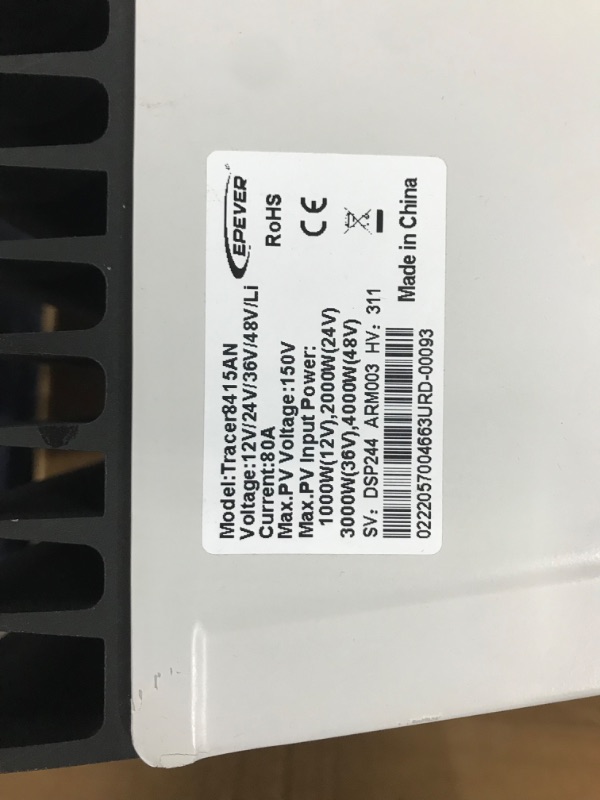 Photo 3 of ***** PART ONLY******EPEVER 80A MPPT Solar Charge Controller 12V/24V/36V/48V DC Automatically Identifying System Voltage Max.PV 150V Solar Panel Regulator (Tracer 8415 an)