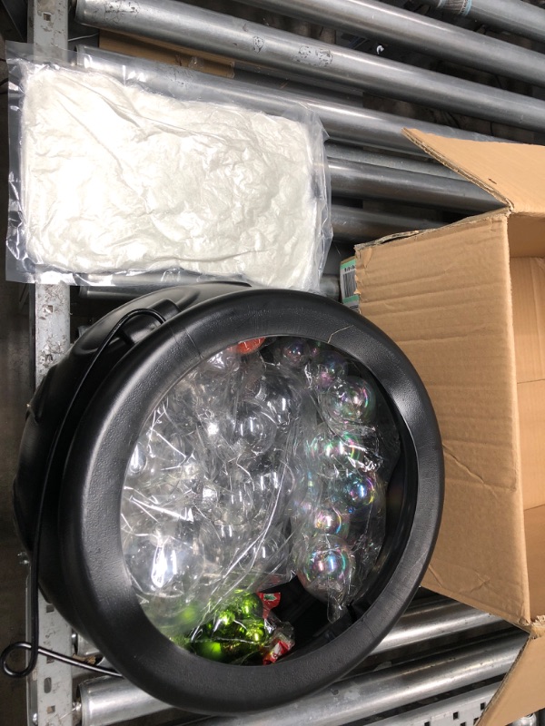 Photo 1 of 59 Pcs Halloween Cauldrons Decorations, 14.5 Inch Black Plastic Cauldron with Handle, Ball Ornaments, Artificial Cotton, String Lights and Ribbon Cauldrons Toy Gifts for Halloween Decor 59 14.5 x 9.8 Inch