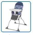 Photo 1 of Cosco Simple Fold High Chair, Poppy Field Poppy Field 28.5x23.5x38.7 Inch (Pack of 1)