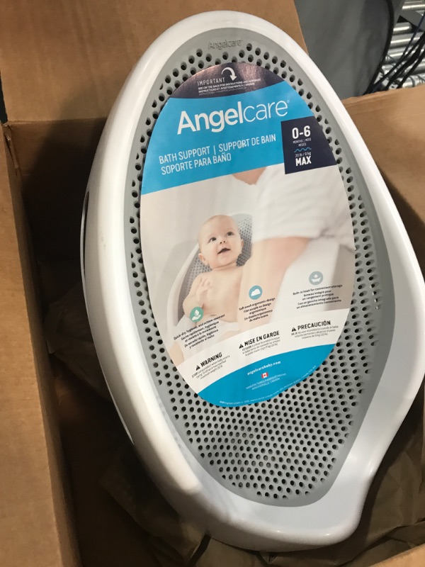 Photo 2 of Angelcare Baby Bath Support (Grey) | Ideal for Babies Less than 6 Months Old Grey 1 Count (Pack of 1)