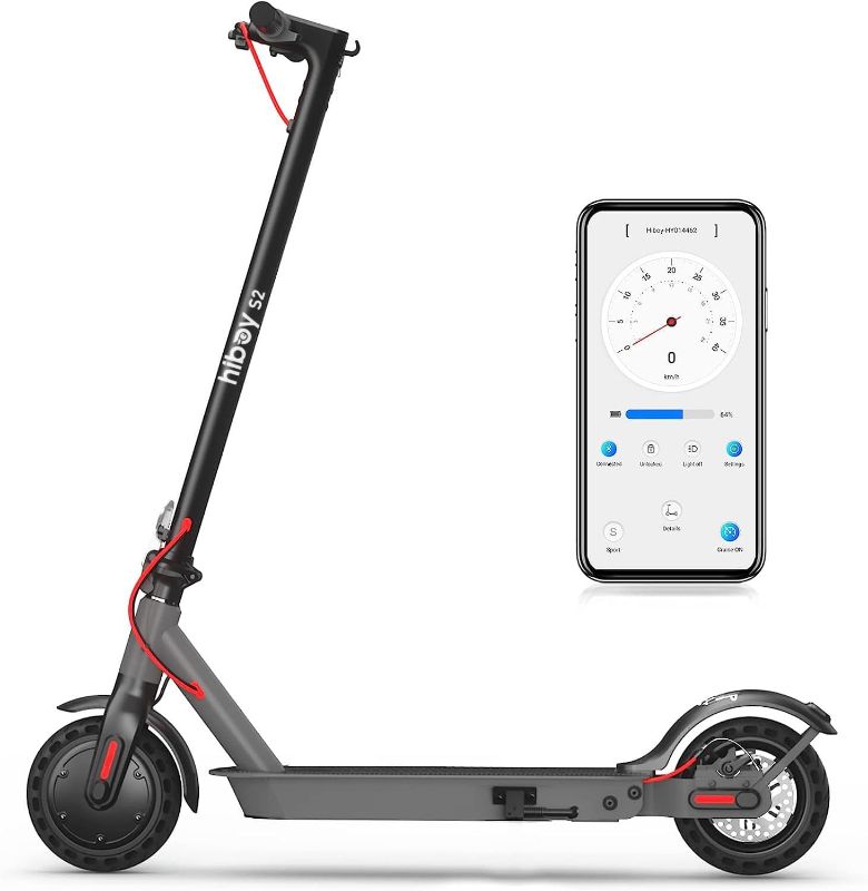 Photo 1 of Hiboy S2/S2R Plus Electric Scooter, 8.5"/9" Tires, Up to 17/22 Miles Range, 350W Motor & 19 MPH Portable Folding Commuting Electric Scooter for Adults with Double Braking System and App
