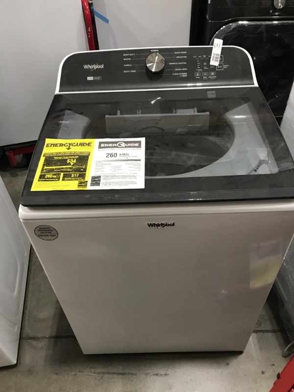 Photo 2 of Whirlpool 5.2-cu ft High Efficiency Impeller and Agitator Top-Load Washer (White) ENERGY STAR
