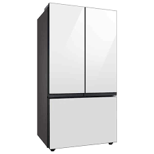 Photo 1 of Samsung Bespoke 30.1-cu ft Smart French Door Refrigerator with Dual Ice Maker and Door within Door (White Glass- All Panels) ENERGY STAR
