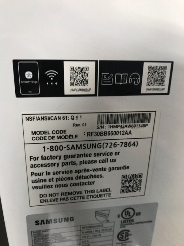 Photo 10 of Samsung Bespoke 30.1-cu ft Smart French Door Refrigerator with Dual Ice Maker and Door within Door (White Glass- All Panels) ENERGY STAR
