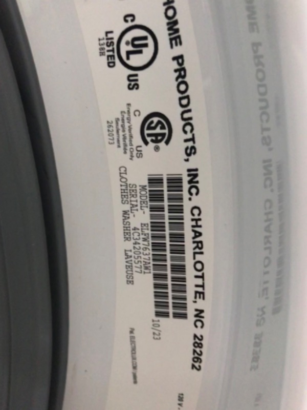 Photo 8 of Electrolux SmartBoost 4.5-cu ft High Efficiency Stackable Steam Cycle Front-Load Washer (White) ENERGY STAR
