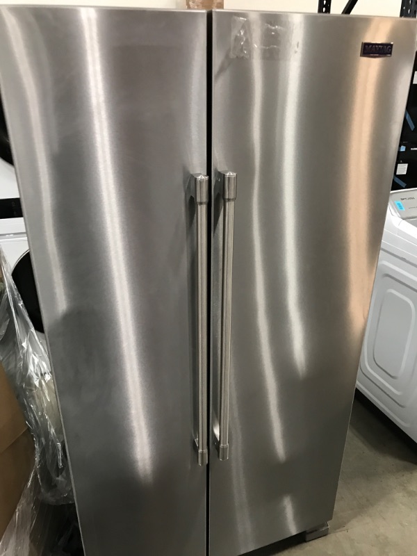 Photo 2 of Maytag 24.9-cu ft Side-by-Side Refrigerator (Fingerprint Resistant Stainless Steel)
