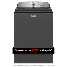 Photo 1 of Maytag Pet Pro 4.7-cu ft High Efficiency Agitator Top-Load Washer (Volcano Black)
