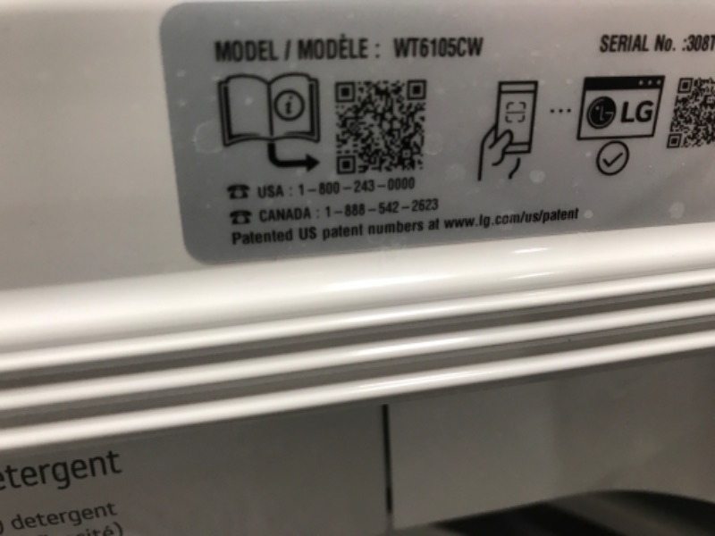 Photo 6 of LG 4.1-cu ft Agitator Top-Load Washer (White)
