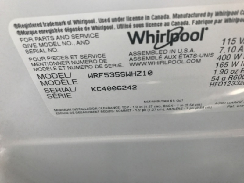 Photo 9 of Whirlpool 25.2-cu ft French Door Refrigerator with Ice Maker (Fingerprint Resistant Stainless Steel) ENERGY STAR
