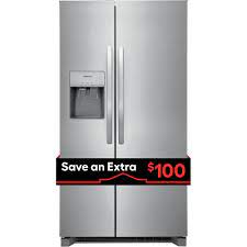 Photo 1 of Frigidaire 25.6-cu ft Side-by-Side Refrigerator with Ice Maker (Fingerprint Resistant Stainless Steel) ENERGY STAR
