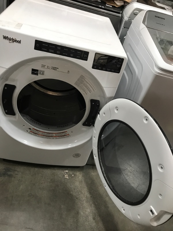 Photo 3 of Whirlpool 7.4-cu ft Stackable Electric Dryer (White) ENERGY STAR
